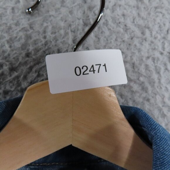 Rue 21 Denim Jean Dress Small Y2K Distressed Ripped Grunge Long Sleeve Rue21 - Picture 12 of 12